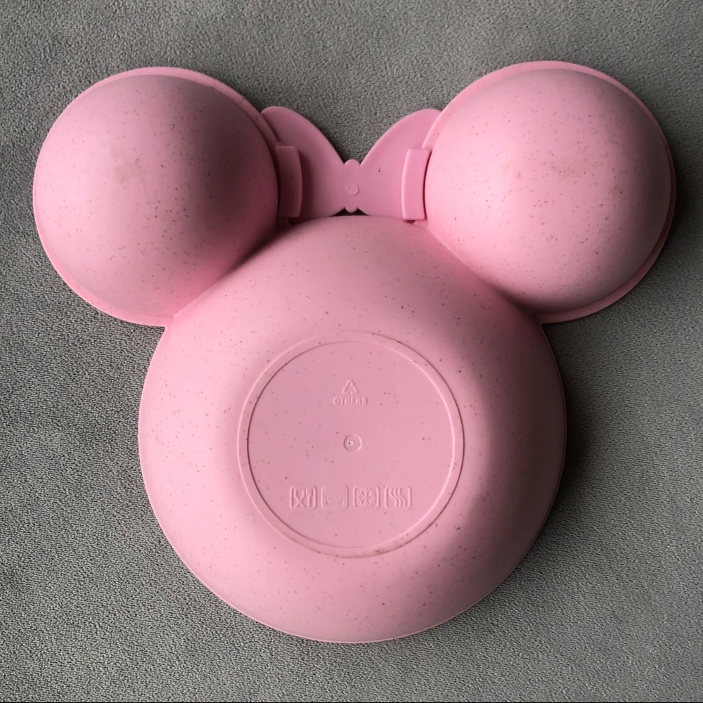 Minnie Mouse Bamboo Feeding Set ~ Pink ~ Divided Dish, Fork & Spoon ~ Brand New! - Picture 3 of 8